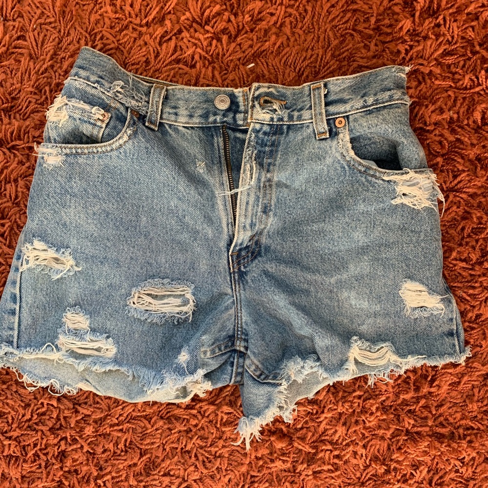Levi’s vintage denim shorts.